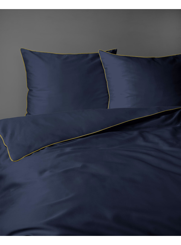 KOMPLET POŚCIELI 180x200 MAKOSATYNA PURE GRANATOWA