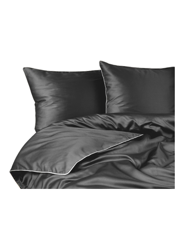 KOMPLET POŚCIELI 180x200 MAKOSATYNA PURE CIEMNOSZARA