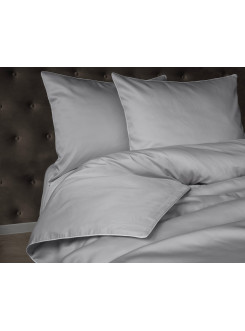 KOMPLET POŚCIELI 180x200 MAKOSATYNA PURE JASNOSZARA