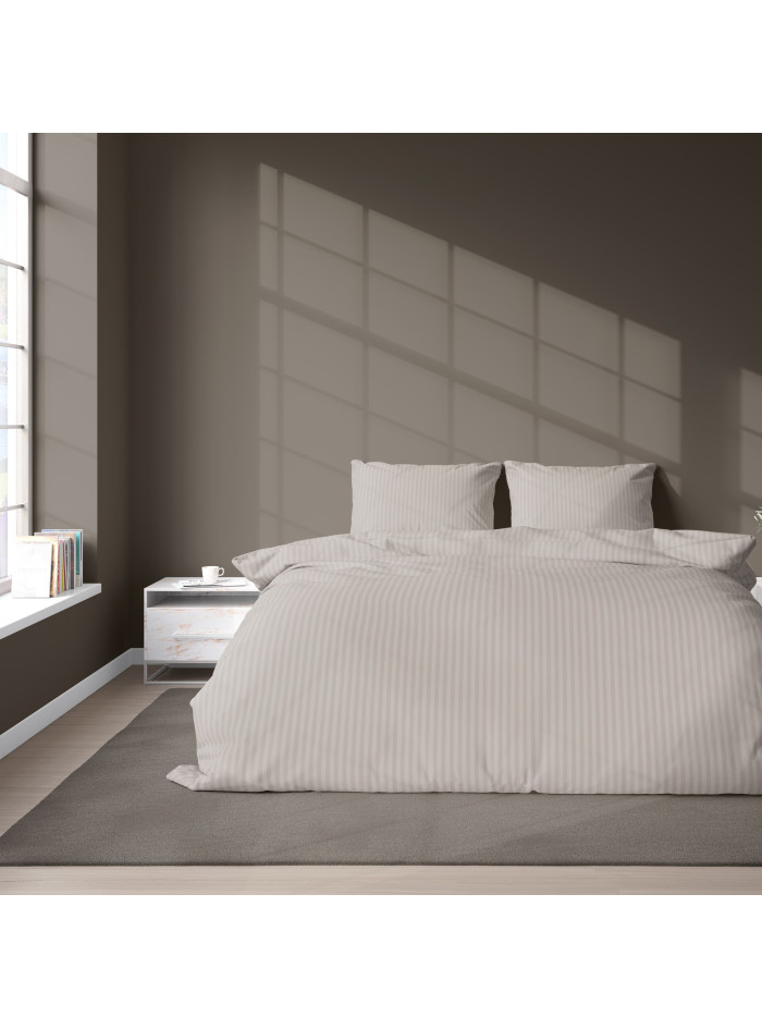 POŚCIEL 180x200 BEŻOWA Z ADAMASZKU HOTELOWA PREMIUM