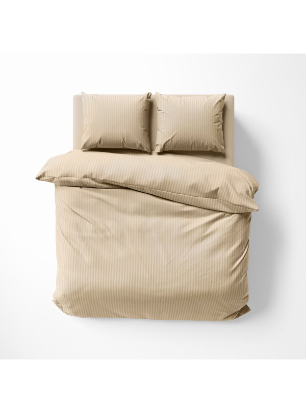 POŚCIEL 180x200 PIASKOWOBEŻOWA Z ADAMASZKU HOTELOWA PREMIUM