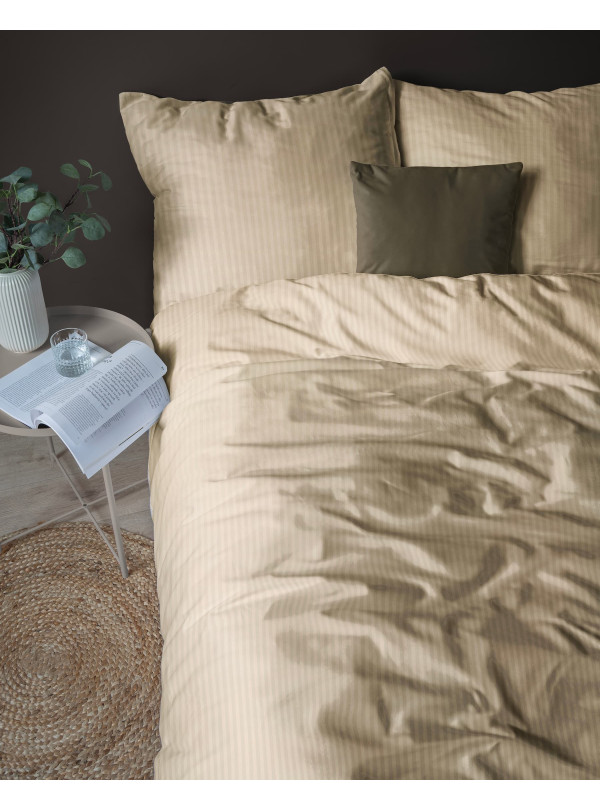 POŚCIEL 180x200 PIASKOWOBEŻOWA Z ADAMASZKU HOTELOWA PREMIUM