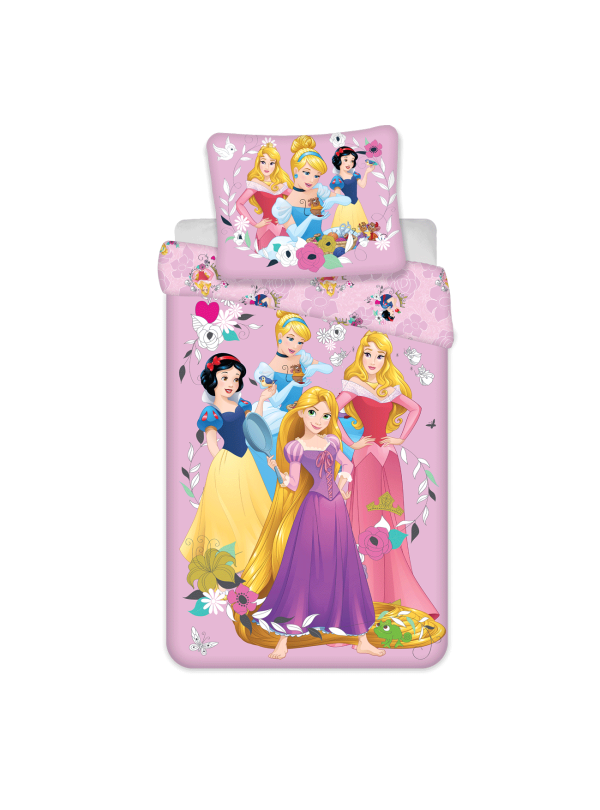 POŚCIEL BAWEŁNIANA 160x200 KSIĘŻNICZKI DISNEY ROSZPUNKA ŚNIEŻKA