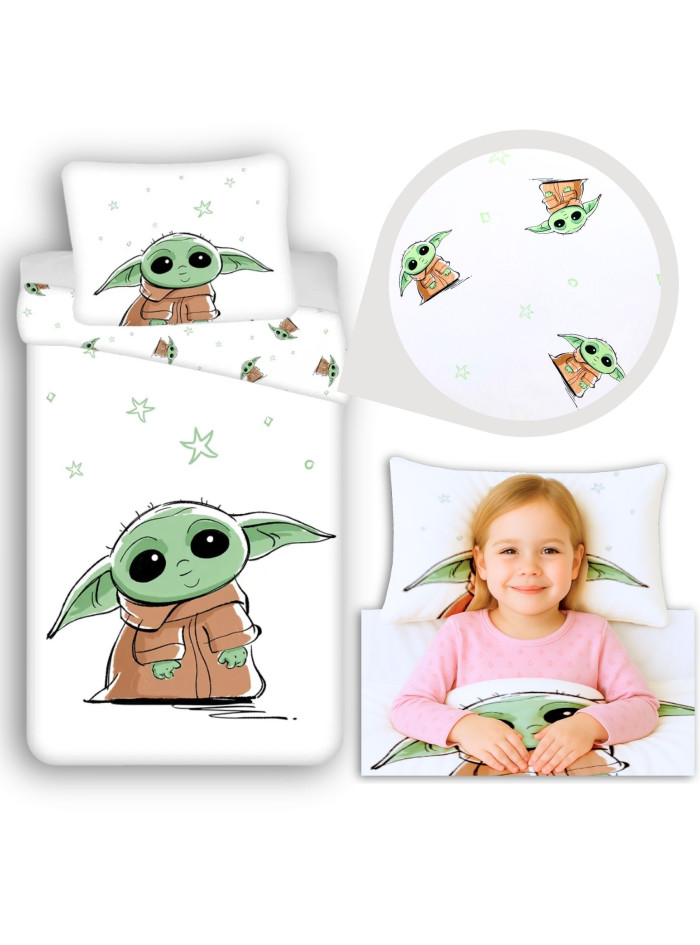POŚCIEL 140x200 STAR WARS GWIEZDNE WOJNY BABY YODA GROGU