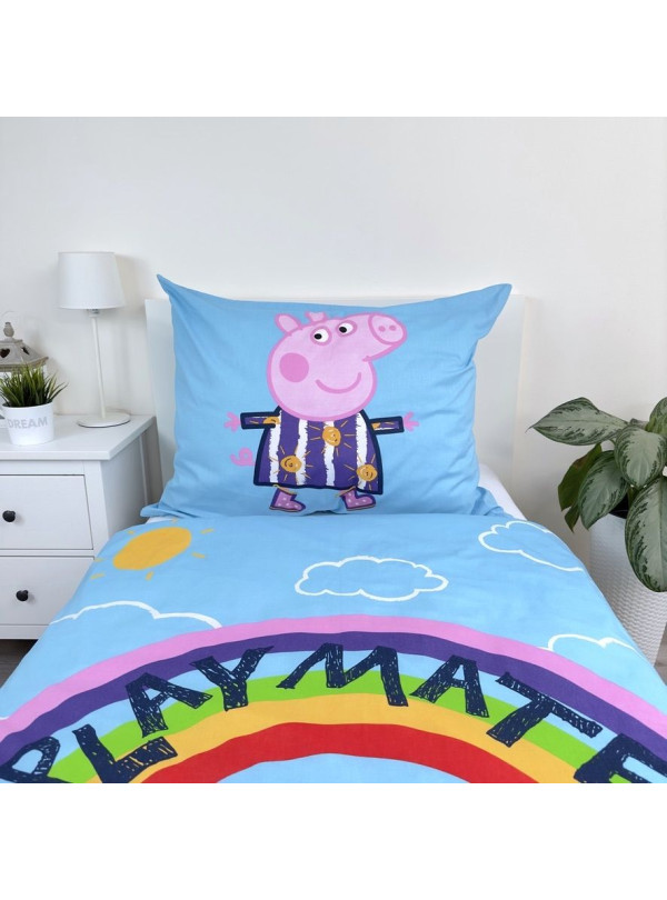 POŚCIEL 140x200 ŚWIECĄCA W CIEMNOŚCI ŚWINKA PEPPA PGLOW-03