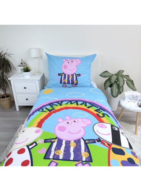 POŚCIEL 140x200 ŚWIECĄCA W CIEMNOŚCI ŚWINKA PEPPA PGLOW-03