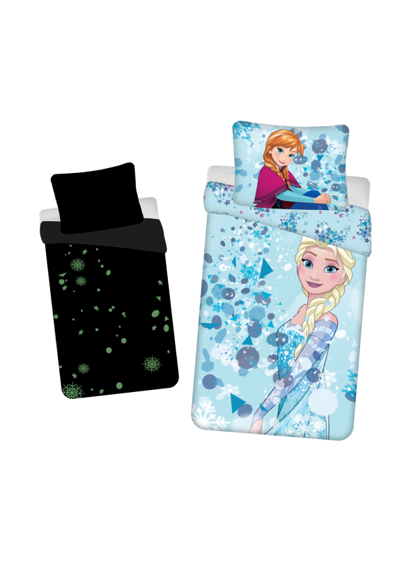 POŚCIEL ŚWIECĄCA W CIIEMNOŚCI 140x200 FROZEN KRAINA LODU