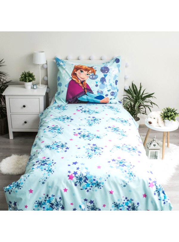 POŚCIEL ŚWIECĄCA W CIIEMNOŚCI 140x200 FROZEN KRAINA LODU