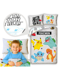 POŚCIEL 140x200 POKEMON PIKACHU NIEBIESKA POK-1023