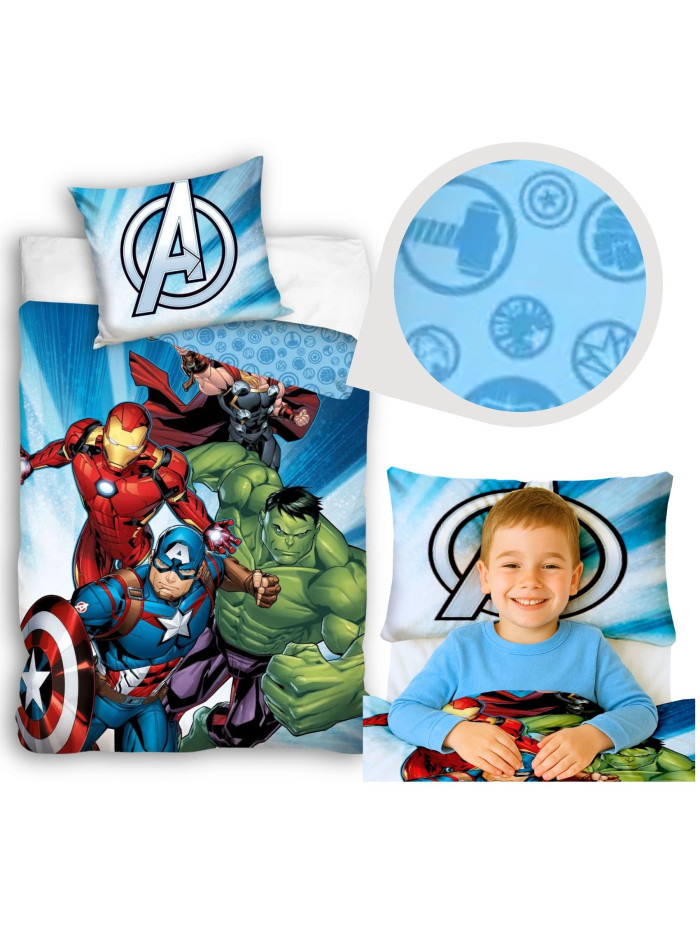 POŚCIEL 160x200 AVENGERS IRON MAN HULK THOR KAPITAN AMERYKA