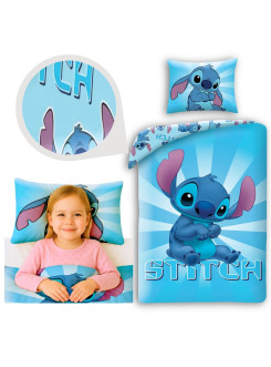 KOMPLET POŚCIELI 140x200 LILO I STITCH DISNEY NIEBIESKA LS-3595BL