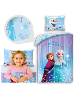 POŚCIEL BAWEŁNIANA 140x200 FROZEN KRAINA LODU ELSA ANNA FR-3564BL