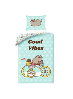 POŚCIEL 140x200 KOT PUSHEEN GOOD VIBES 2