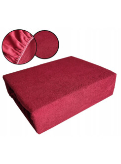 Prześcieradło Frotte z gumką 180x200 Czerwone