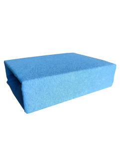 Prześcieradło Frotte z gumką 180x200 Niebieskie