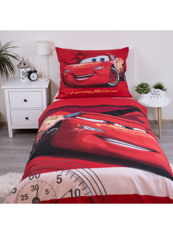 POŚCIEL 140x200 cm AUTA ZYGZAK MC QUEEN CARS