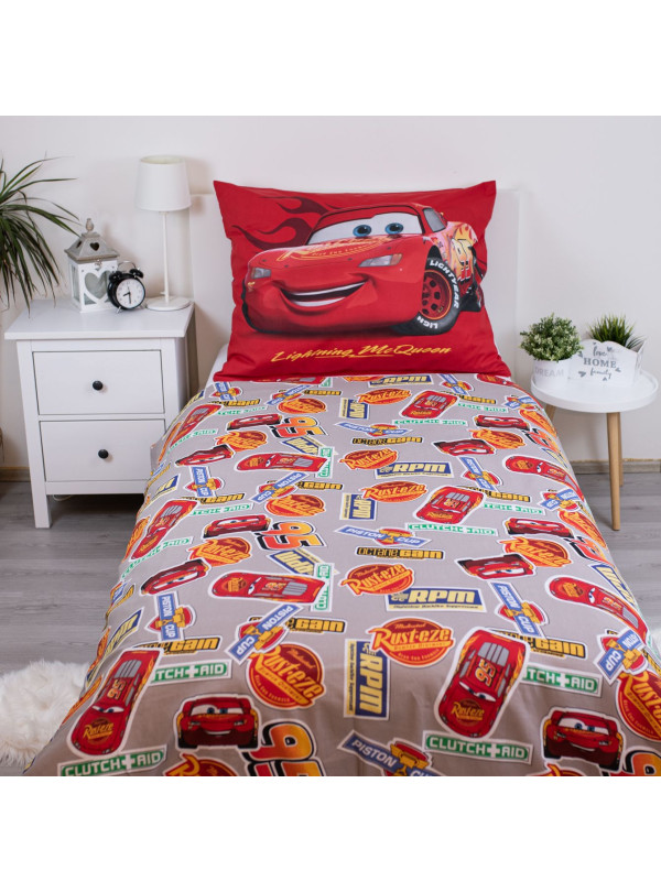 POŚCIEL 140x200 cm AUTA ZYGZAK MC QUEEN CARS
