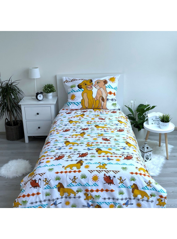 KOMPLET POŚCIELI 140x200 KRÓL LEW SIMBA TIMON I PUMBA GO WILD