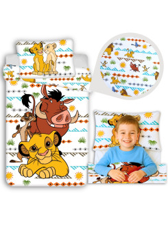 KOMPLET POŚCIELI 140x200 KRÓL LEW SIMBA TIMON I PUMBA GO WILD