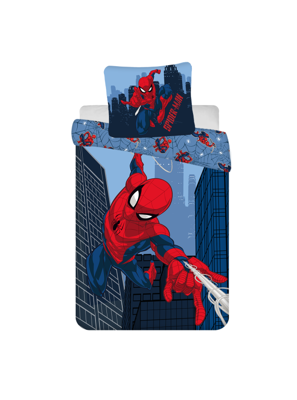 POŚCIEL DZIECIĘCA BAWEŁNIANA 160x200 SPIDERMAN