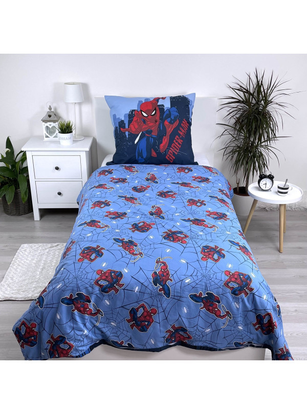 POŚCIEL DZIECIĘCA BAWEŁNIANA 160x200 SPIDERMAN