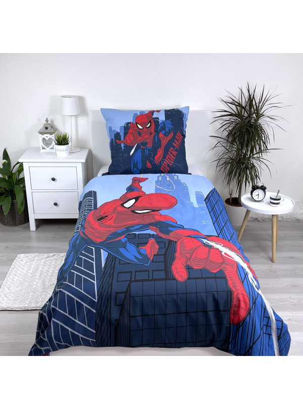 POŚCIEL DZIECIĘCA BAWEŁNIANA 160x200 SPIDERMAN
