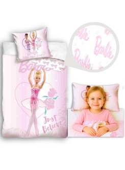 KOMPLET POŚCIELI 140x200 LALKA BARBIE BALETNICA