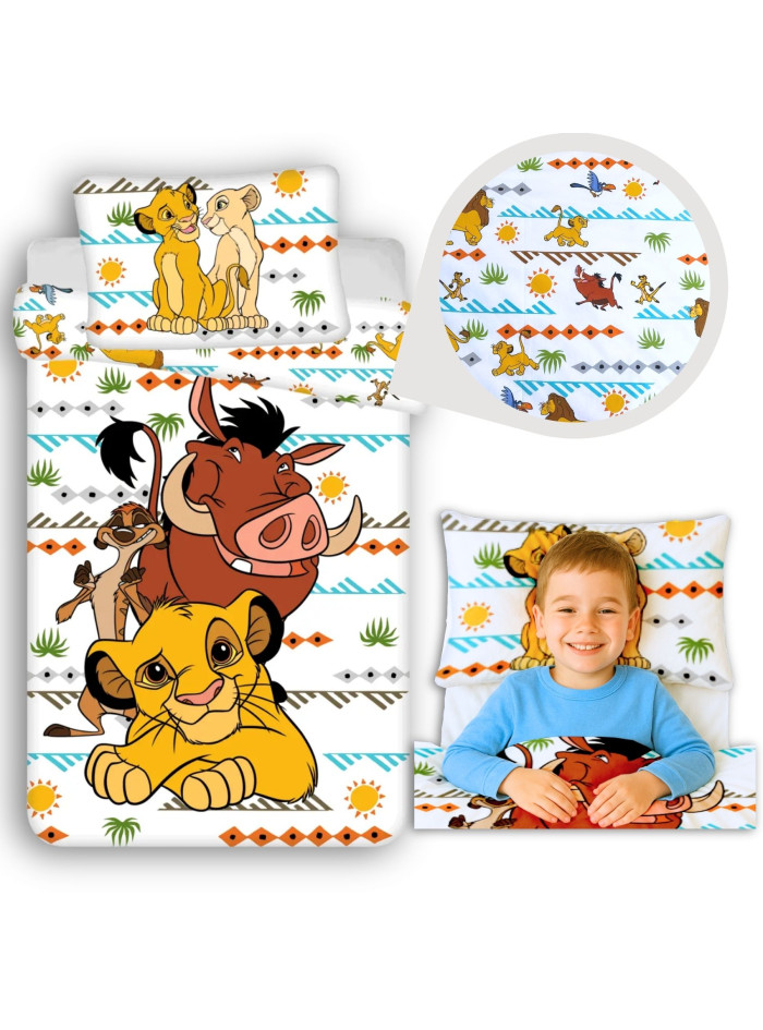 KOMPLET POŚCIELI 140x200 KRÓL LEW SIMBA TIMON I PUMBA DISNEY