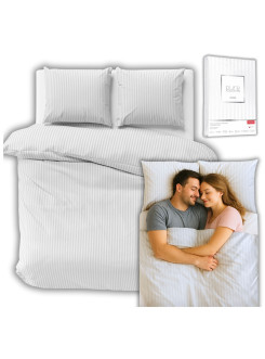 KOMPLET POŚCIELI POŚCIEL 220x200 ADAMASZEK BIAŁA HOTELOWA PREMIUM