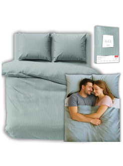 KOMPLET POŚCIELI 180x200 ADAMASZEK MIĘTOWA HOTELOWA PREMIUM