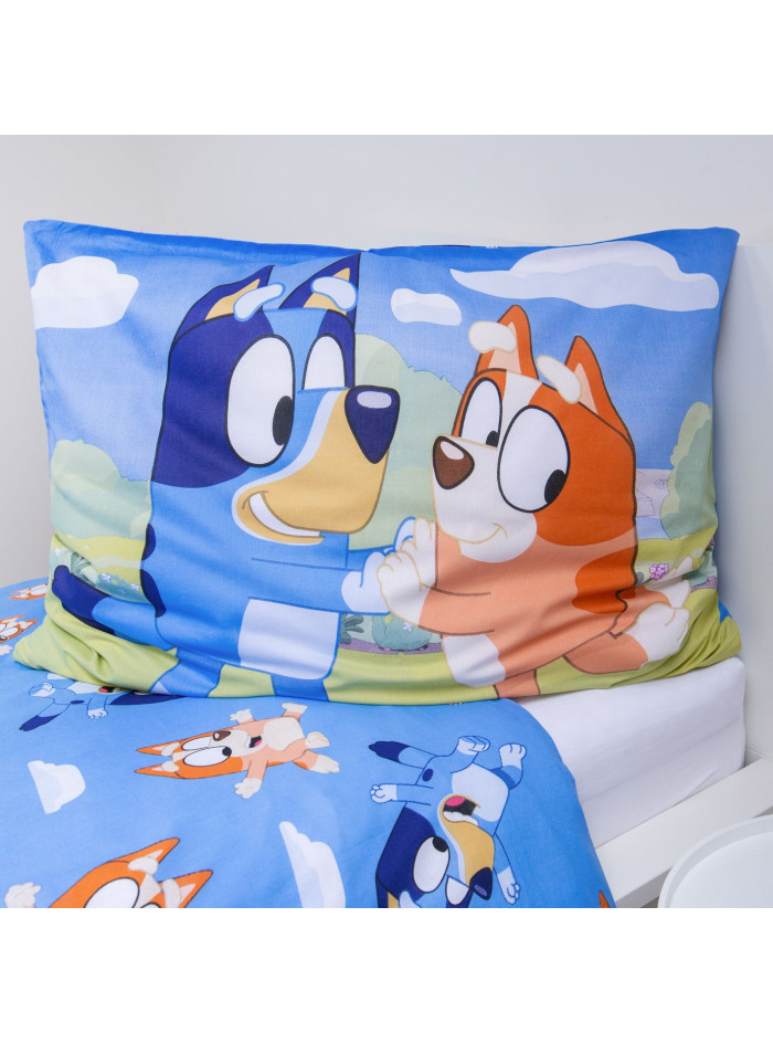 POŚCIEL BLUEY 140x200 BLUE I BINGO Z RODZINĄ BL-03
