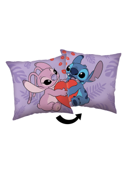 PODUSZKA 40x40 DEKORACYJNA LILO I STITCH BUZIAKI SERCE