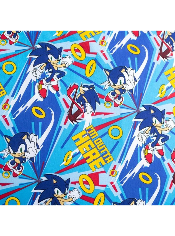 POŚCIEL 140x200 SUPER SONIC THE HEDGEHOG LET'S GO