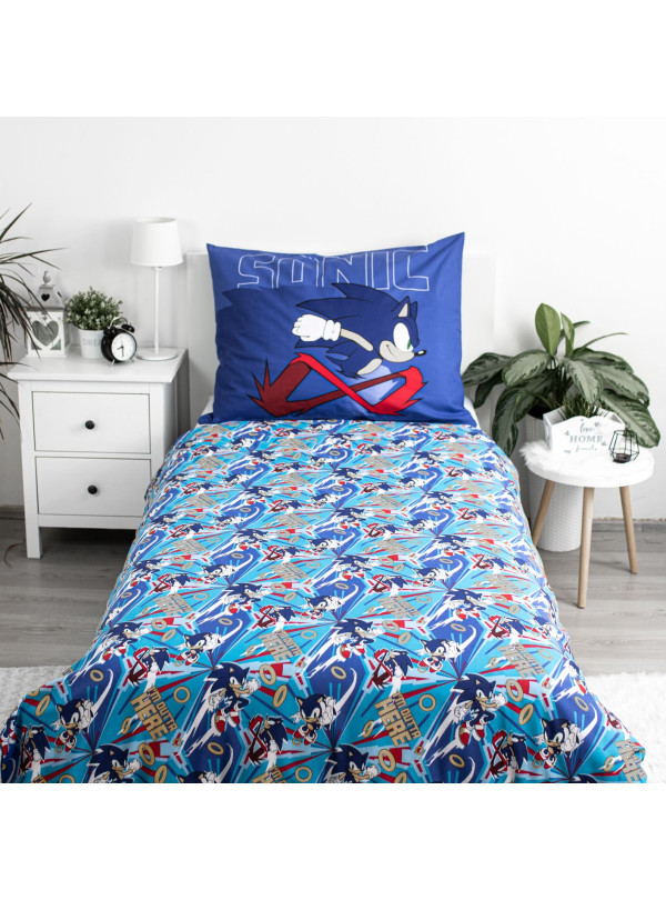 POŚCIEL 140x200 SUPER SONIC THE HEDGEHOG LET'S GO