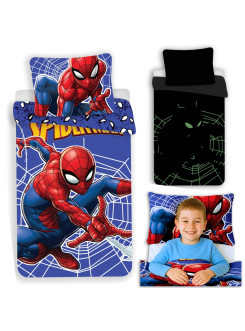 POŚCIEL ŚWIECĄCA W CIEMNOŚCI SPIDERMAN 140x200 BAWEŁNIANA SPIDER-MAN