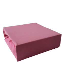 Prześcieradło Jersey z gumką 60x120 Różowe Róż