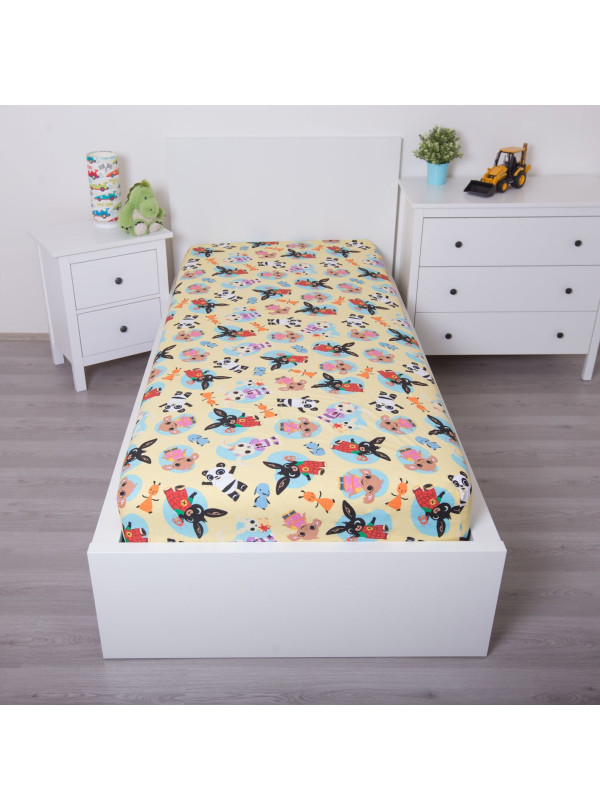 PRZEŚCIERADŁO Z GUMKA 90x200 KRÓLIK BING 051