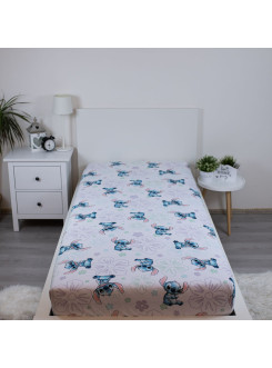 PRZEŚCIERADŁO Z GUMKA 90x200 LILO I STITCH BIAŁE LS_64 2