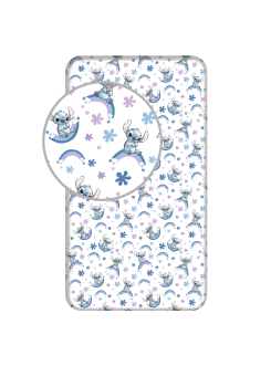 PRZEŚCIERADŁO Z GUMKA 90x200 LILO I STITCH TĘCZA LS_65