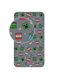 PRZEŚCIERADŁO Z GUMKA 90x200 MINECRAFT CREEPER MNC_112