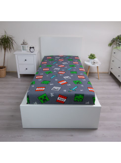 PRZEŚCIERADŁO Z GUMKA 90x200 MINECRAFT CREEPER MNC_112 2