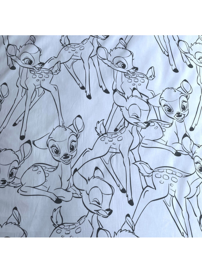 POŚCIEL DO ŁÓŻECZKA 100x135 JELONEK BAMBI W PASY