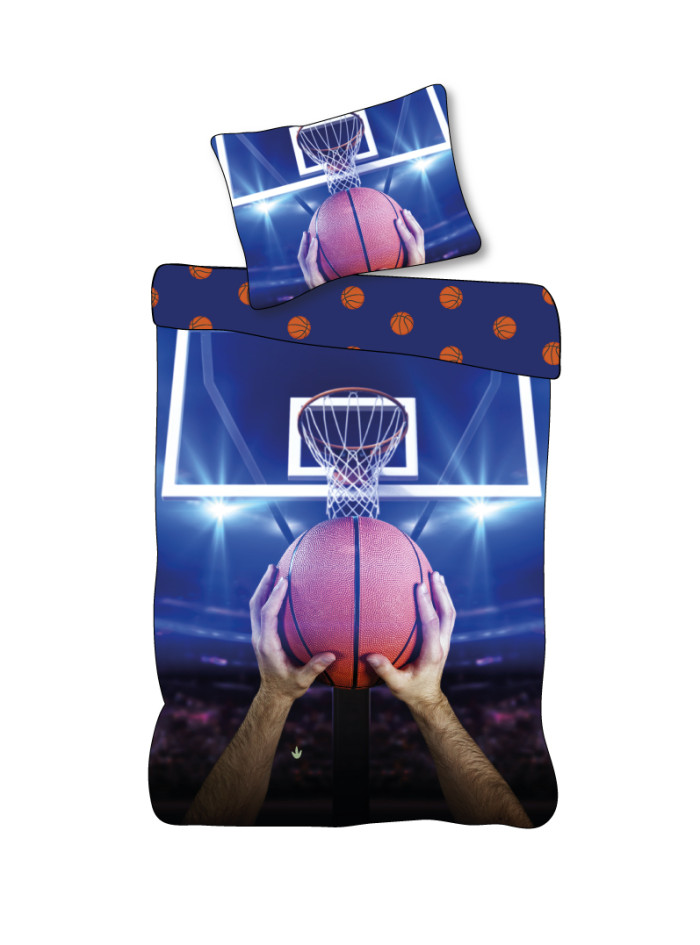POŚCIEL MŁODZIEŻOWA 140x200 KOSZYKÓWKA NB-2419