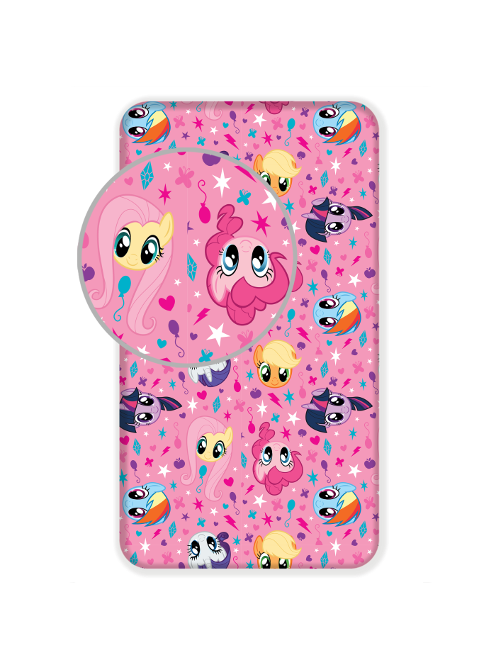 PRZEŚCIERADŁO Z GUMKA 90x200 MY LITTLE PONY RÓŻOWE MLP-1001