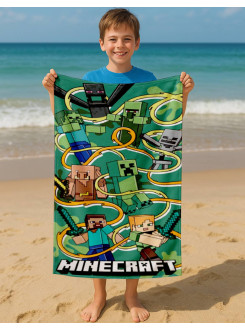 RĘCZNIK KĄPIELOWY PLAŻOWY 70x140 MINECRAFT ALEX STEVE MNC_15