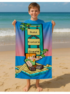 RĘCZNIK KĄPIELOWY PLAŻOWY 70x140 MINECRAFT ALEX STEVE MNC_14