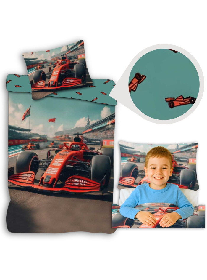 POŚCIEL MŁODZIEŻOWA 140x200 BOLID FORMUŁA 1 NB-2410