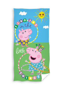 RĘCZNIK KĄPIELOWY PLAŻOWY 70x140 ŚWINKA PEPPA URODZINY