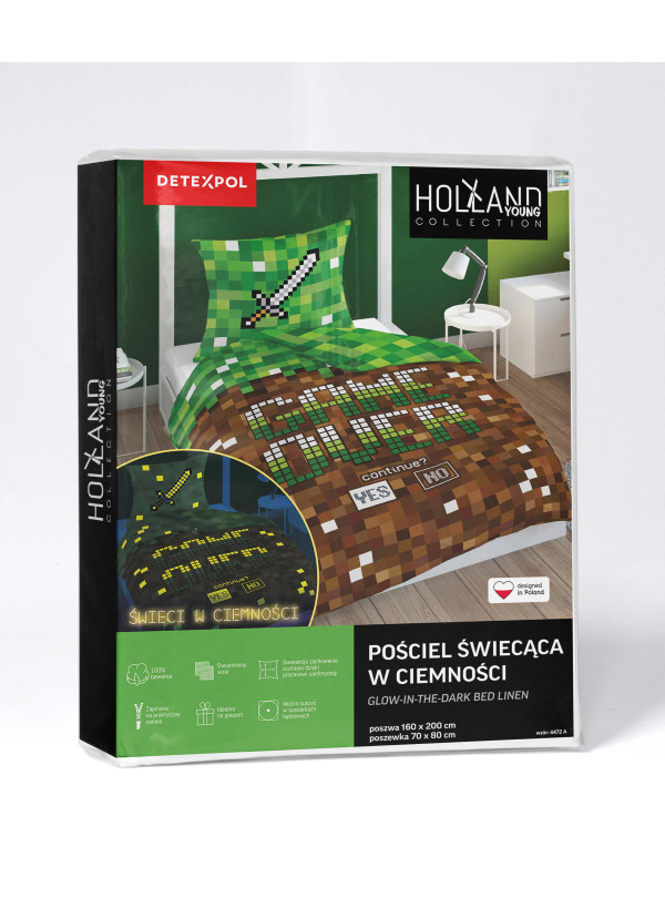POŚCIEL 160x200 ŚWIECĄCA W CIEMNOŚCI DLA GRACZA