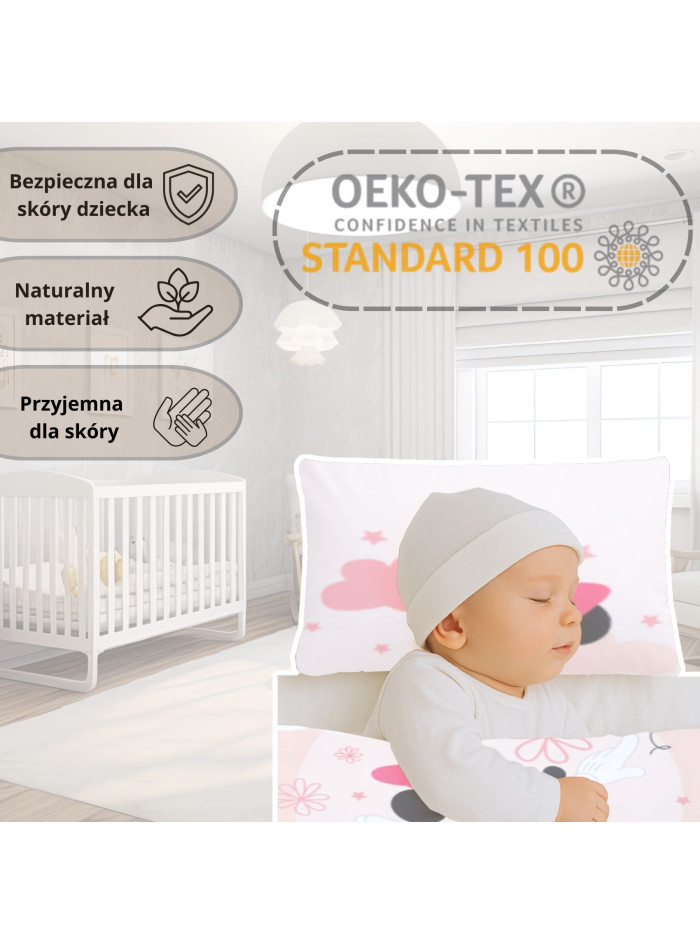 POŚCIEL DO ŁÓŻECZKA 100x135 cm MYSZKA MINNIE MN-3392